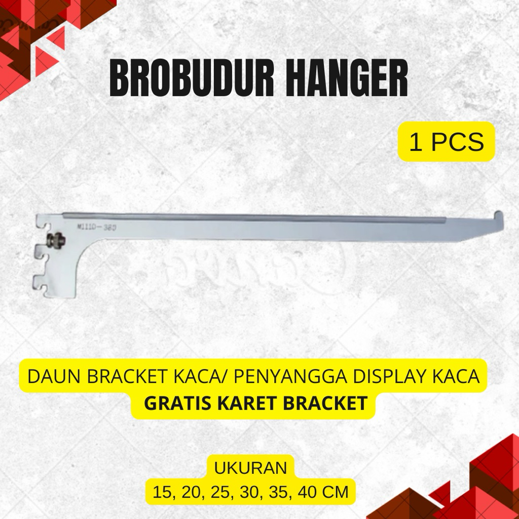 Daun Bracket Stainless kaca / Bracket Kaca / Siku Braket Besi Penyangga Rak