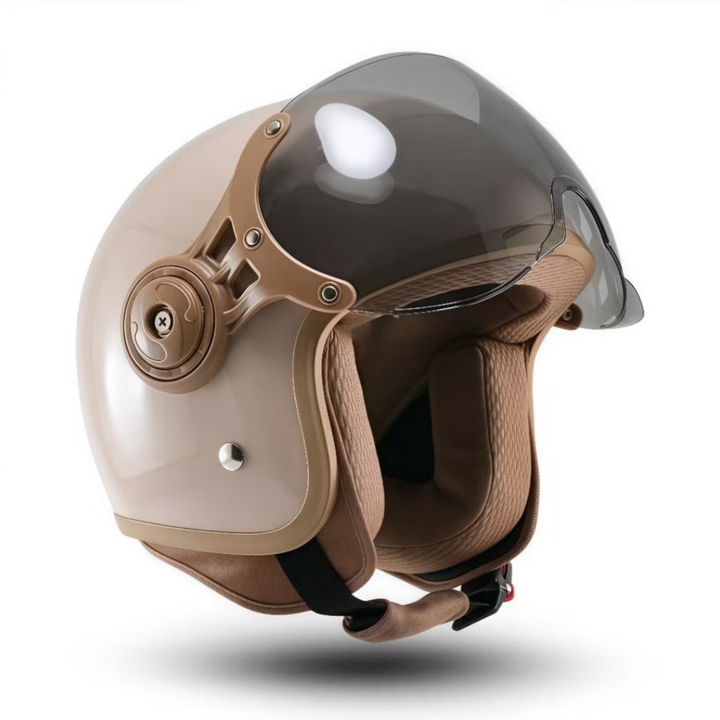 Helm Anak BIP PLAST Lunar Kids Polos Helm Anak Retro Pilot Karakter Kaca Pilot SNI