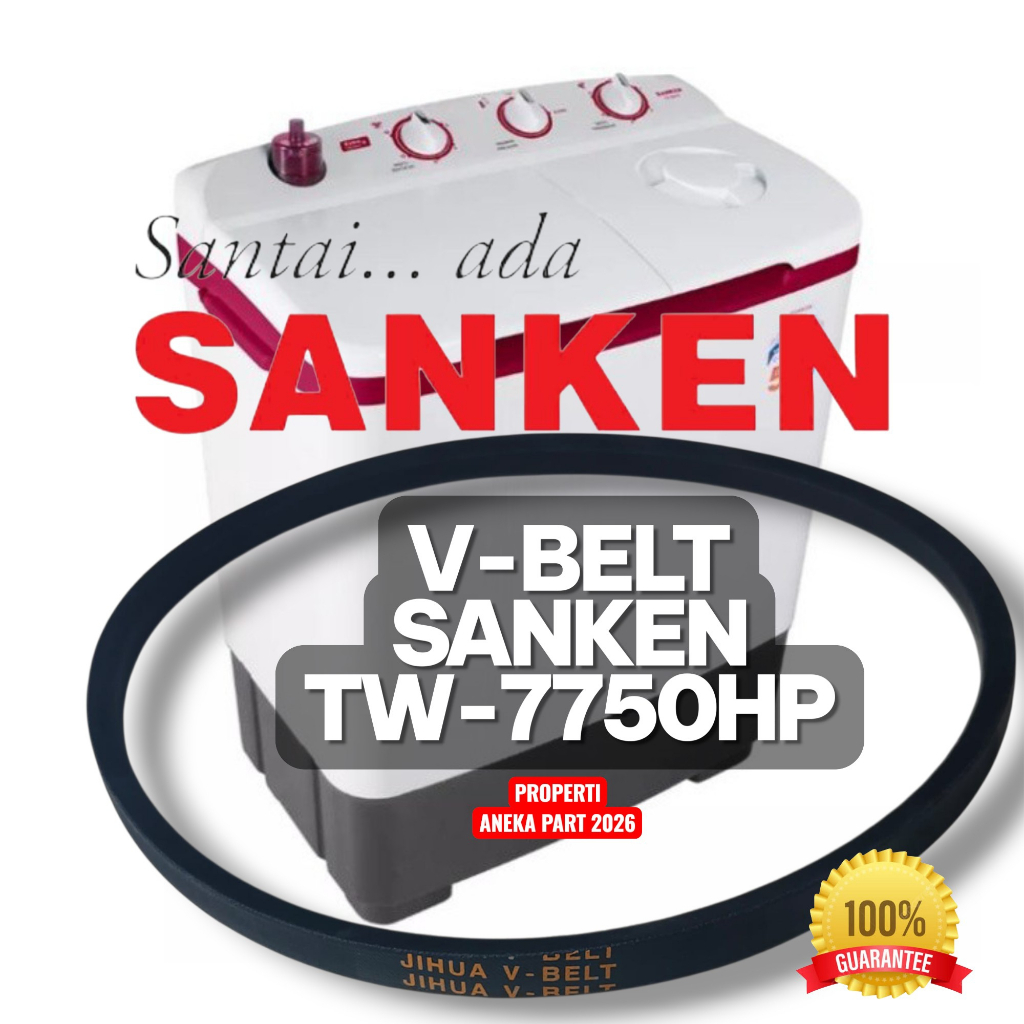 VANBELT MESIN CUCI SANKEN TW-77HP0 V-BELT V BELT VBELT TW 7750HP TW7750HP