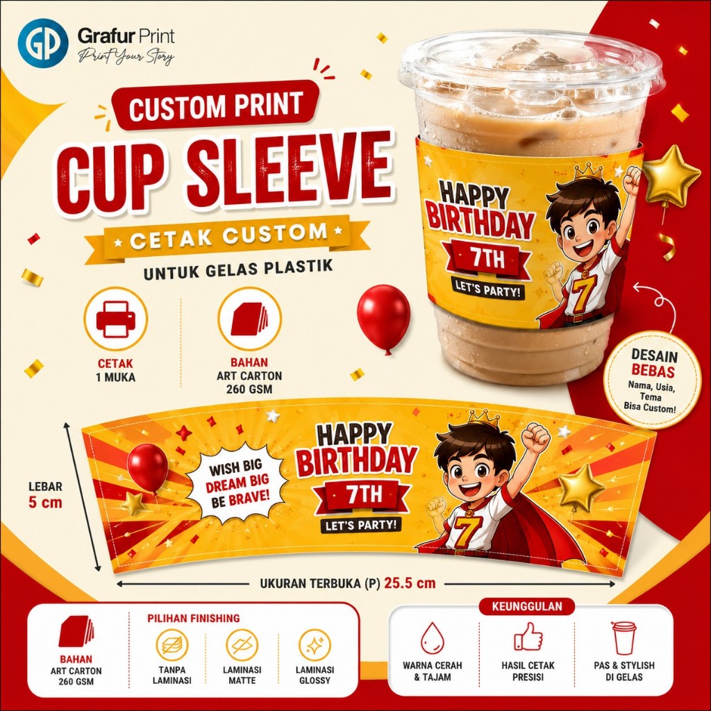 CETAK CUP SLEEVE CUSTOM / FREEBIES KPOP