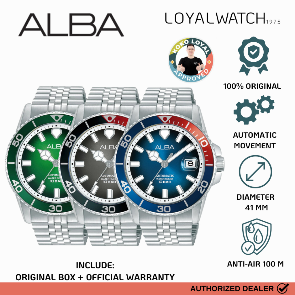 Jam Tangan Alba Flagship Pria AU4049 AU4051 AU4053 Stainless Steel Original Garansi Resmi