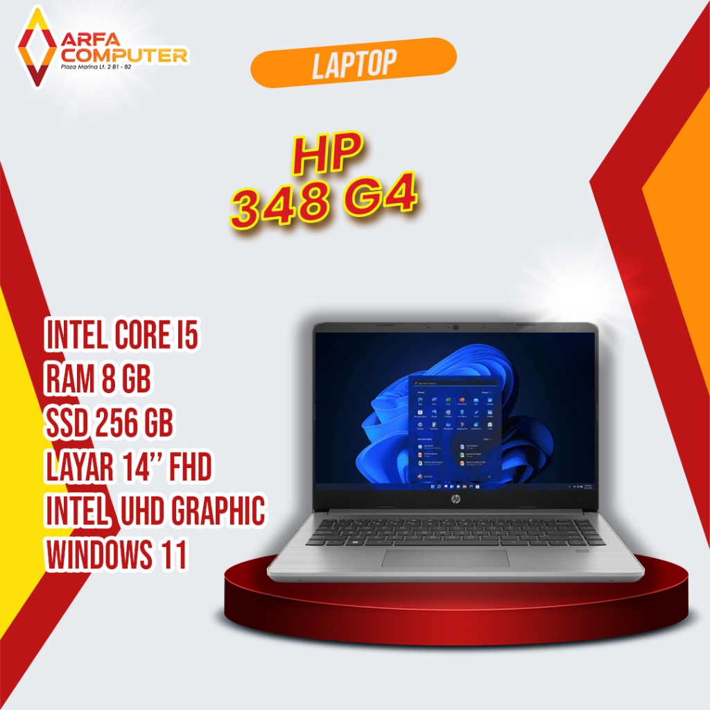 Laptop Second Premium HP 348 G4 Core I5 RAM 8GB SSD 256GB Windows 11 Original