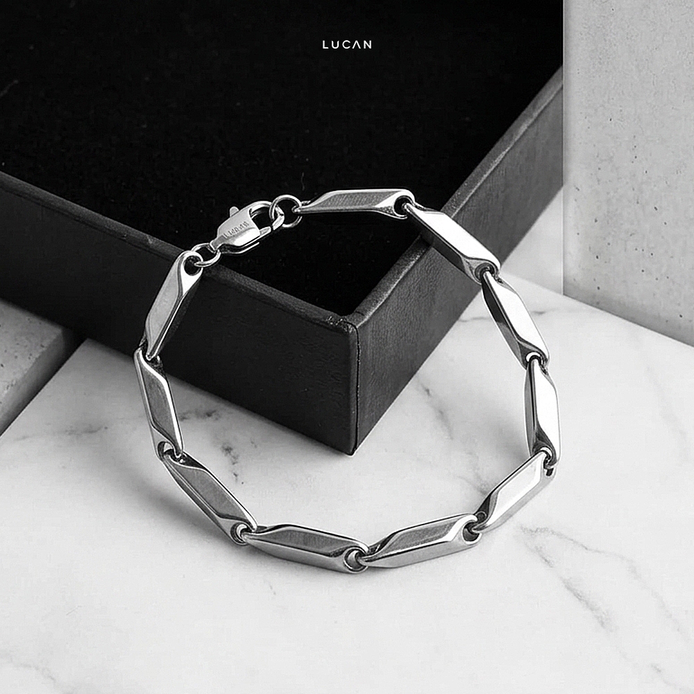 LUCAN - Gelang minimalist Stainless steel lucan Zenith Gelang Cowok Pria keren Gelang Lucan premium