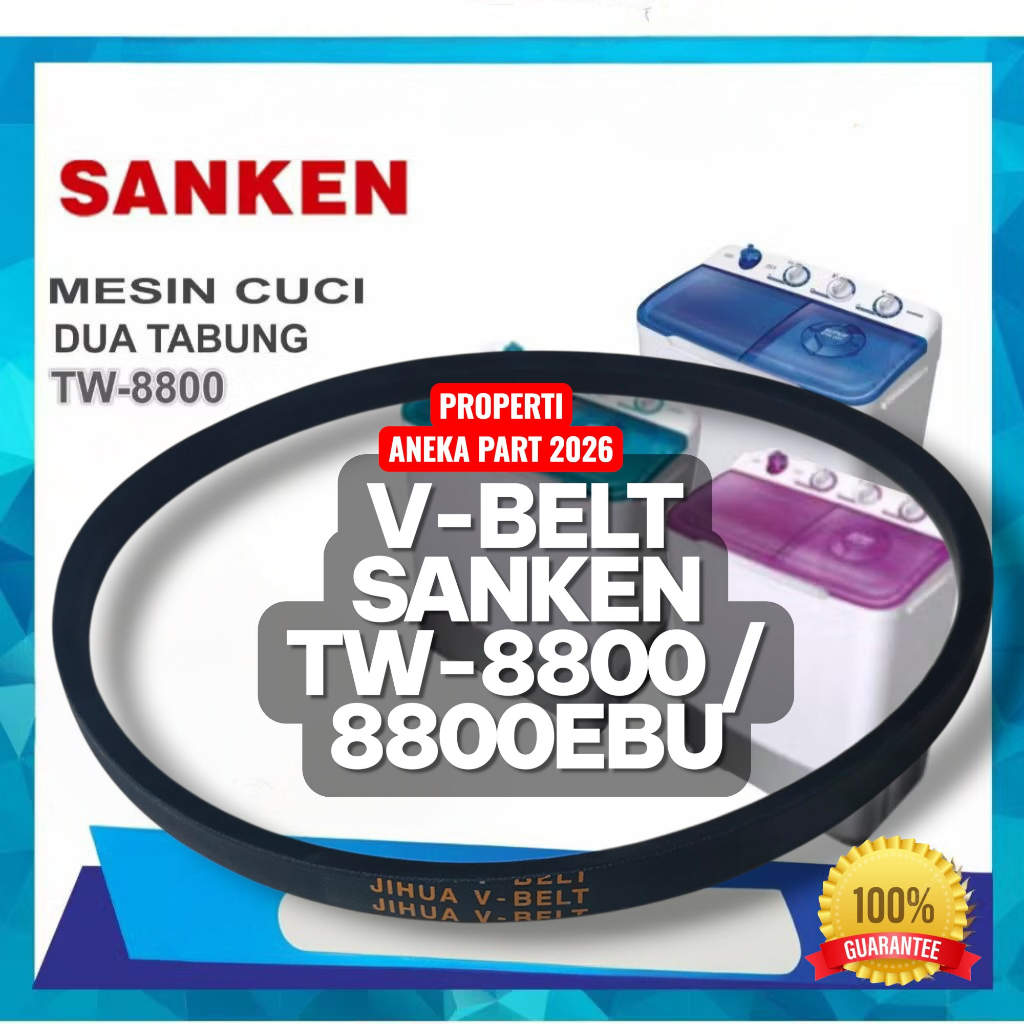 V-BELT MESIN CUCI SANKEN TW-8800 8800EBU V BELT VANBELT VBELT TW 8800 TW8800