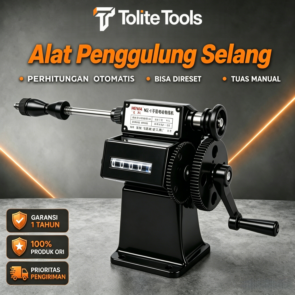 Tolite Tool Mesin Lilit Kumparan Penghitung Engkol Tangan Khusus Perbaikan Motor Peralatan Lilit Man