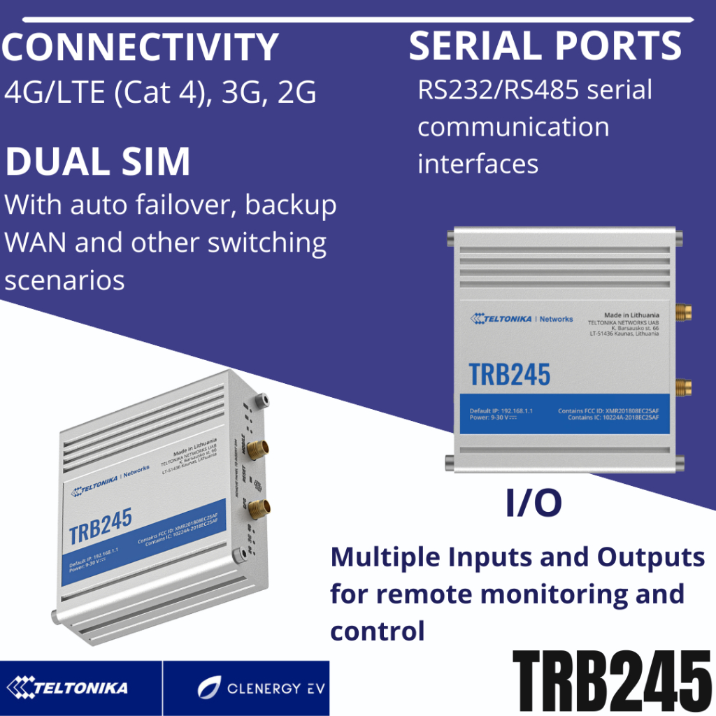 Teltonika Router Modem Wireless TRB 245, WIFI MODEM Wireless DUAL SIM 4GL