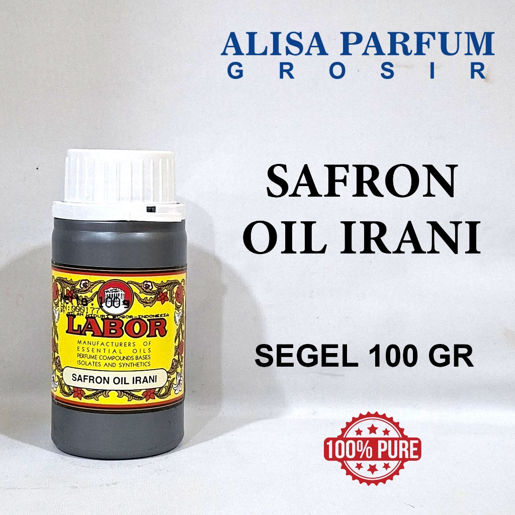SAFRON OIL IRANI (ZAFARON MERAH) SEGEL 100 GRAM BIBIT PARFUM PRODUK LABOR