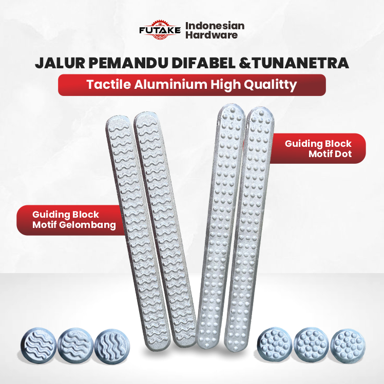 Guiding Block Aluminium Tactile Paving Jalur Pemandu Tunanetra
