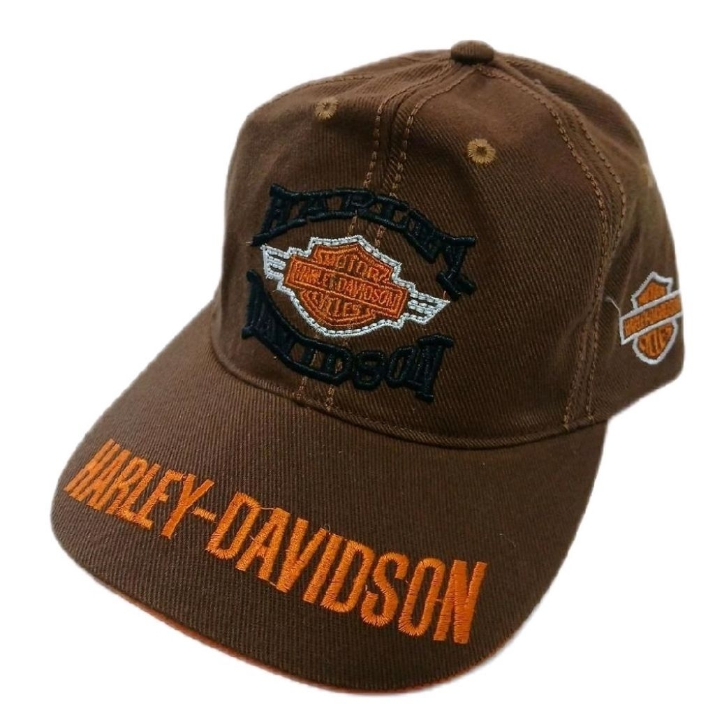 topi kanvas racing harley davidson full bordir original premium