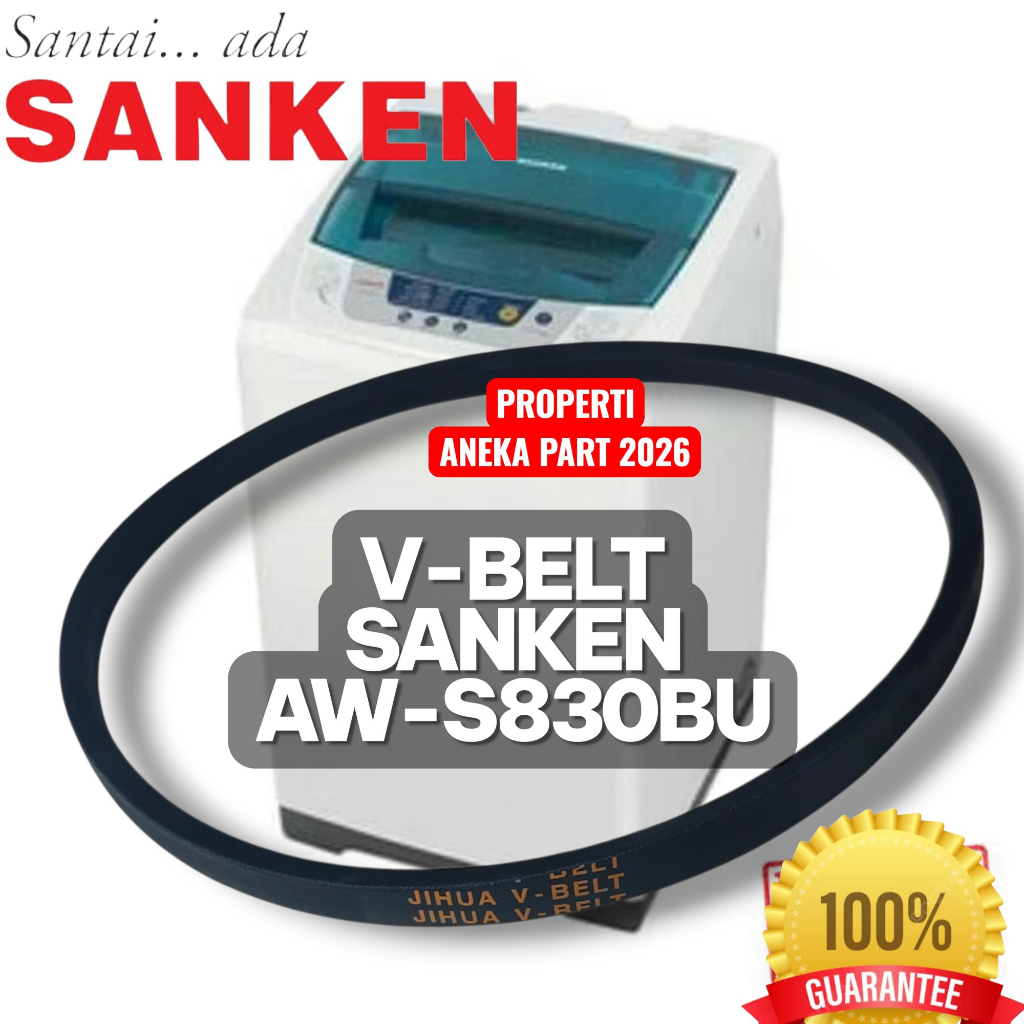 V-BELT MESIN CUCI SANKEN AW-S830BU V BEALT VANBELT VBELT SANKEN AW S830BU AWS830BU 830