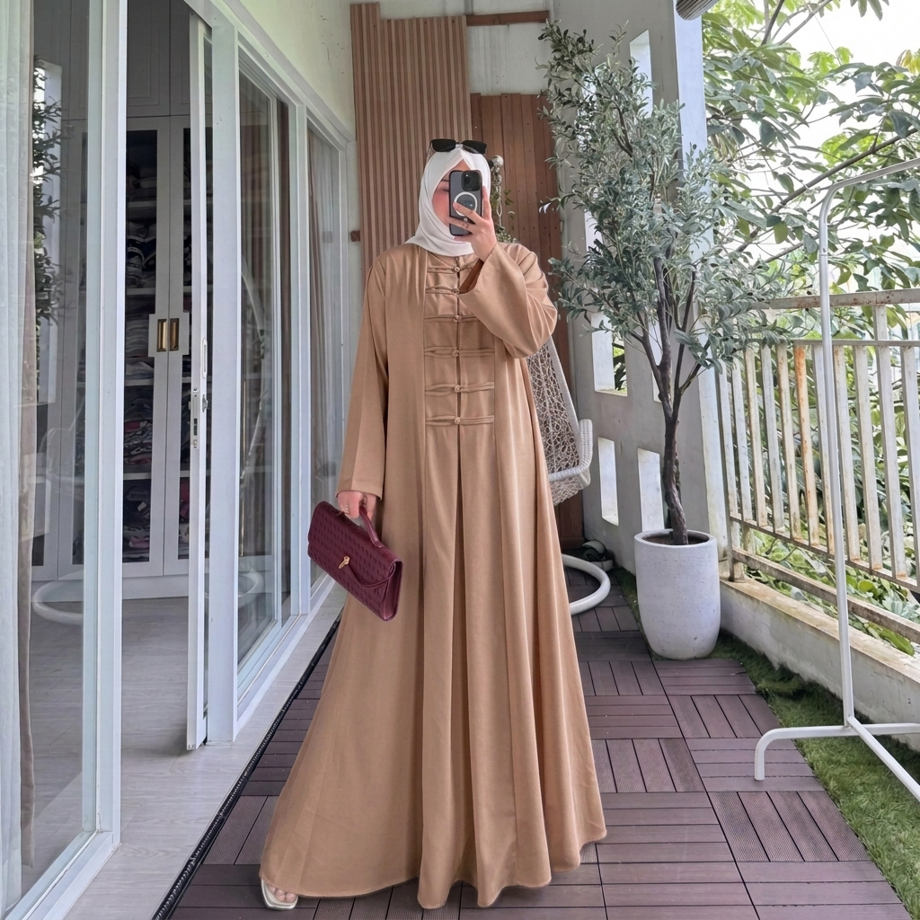 ABAYA CHEONGSAM WANITA MUSLIM PREMIUM ELEGAN DRESS MUSLIM MODERN ANUHGERAH COLLECTION