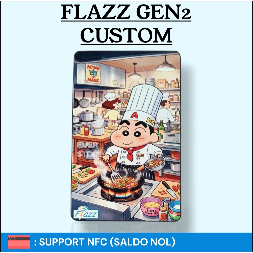 KARTU ETOLL FLAZZ BCA GEN 2 CUSTOM - CHEF SHINCHAN