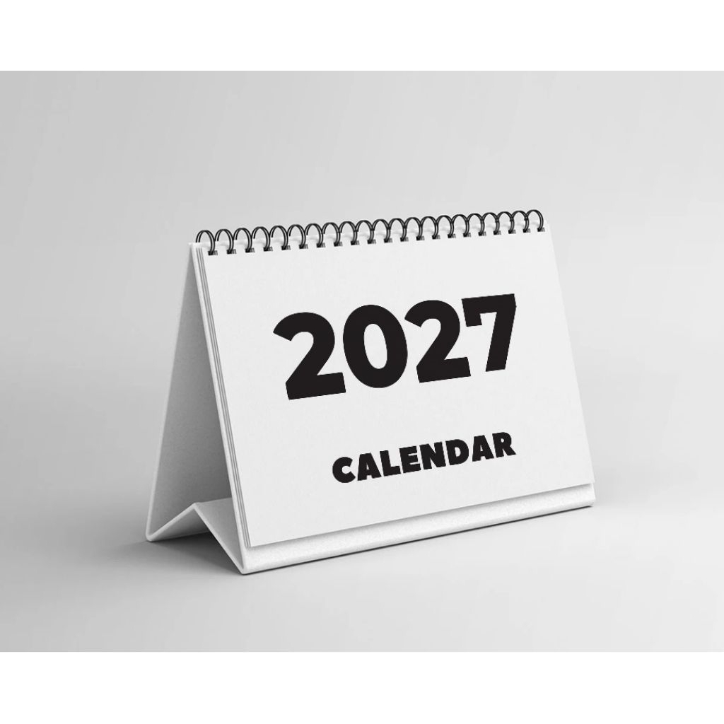 (New Model Horizontal) Kalender Meja 2027 / Calender Meja 2027 / Kalender Model Horizontal / Kalende