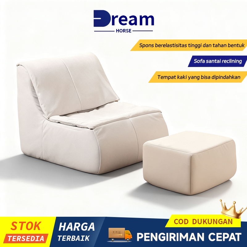 COD Sofa Bangku Kaki/Sofa Ruang Tamu/Sofa Tunggal Minimalis/Sofa Apartemen Modern/Kursi Malas