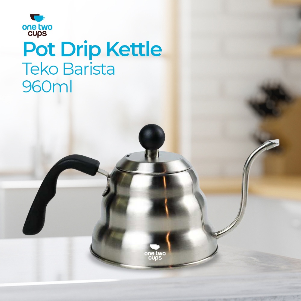 Coffee Maker Gooseneck Drip Kettle Pot Teko Ketel Leher Angsa Pot V60 Kopi Drip Kettle 960ml - RF-15