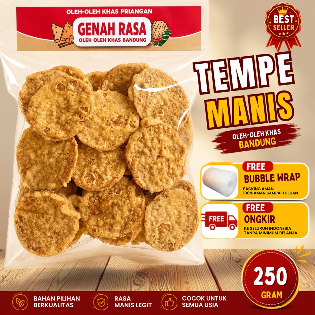 Keripik Tempe Manis 250 g