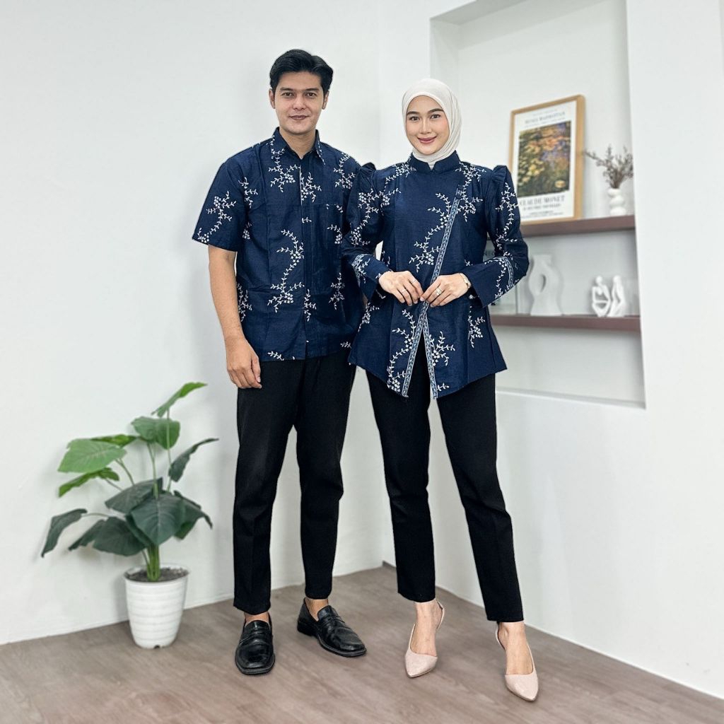 Baju Batik Couple Atasan Batik Pasangan Suami Istri