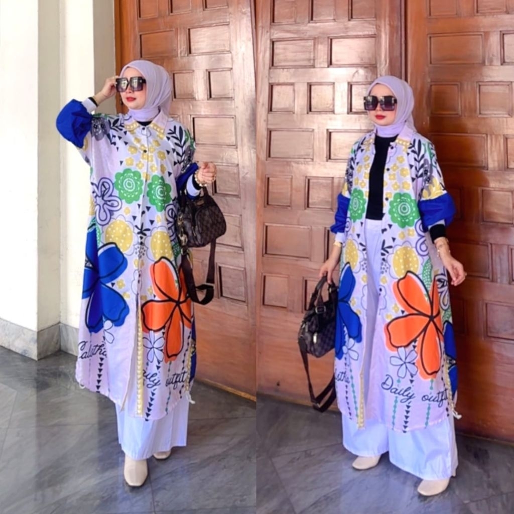 Tania Set Tunik jumbo printing by Calistha