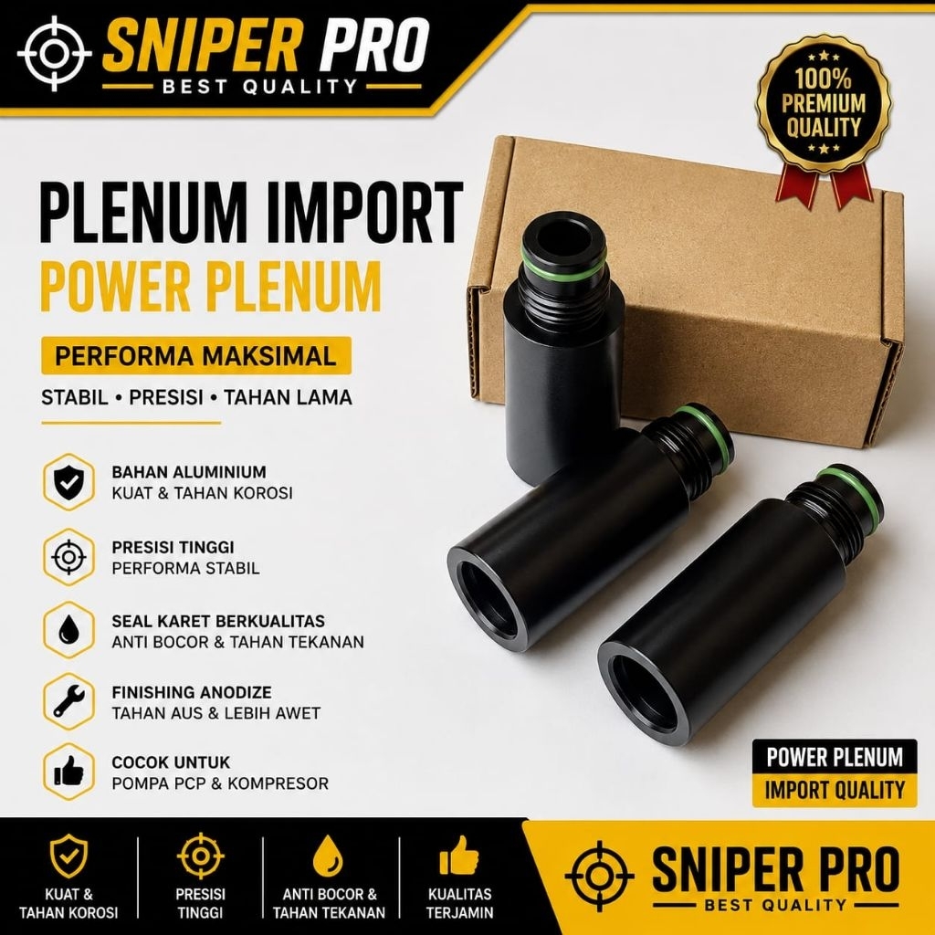 PLENUM IMPOR, POWER PLENUM IMPORT, PLENUM UKURAN 28  G1/5 KE G1/2