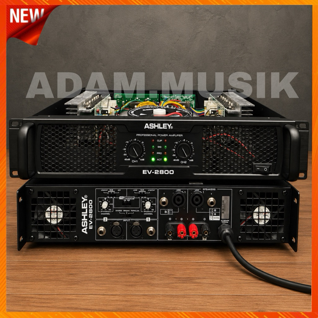 Power Amplifier Ashley EV2800 Original Power Ev 2800 ashley ev2800