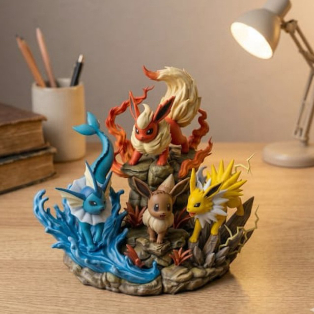 Eevee & Evolutions Diorama Pokemon Figure