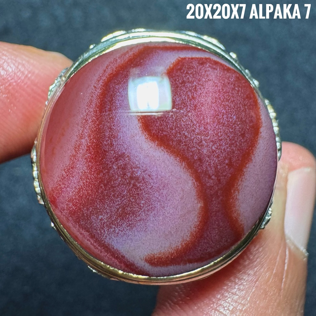 Cincin Batu Akik Natural Yin Yang