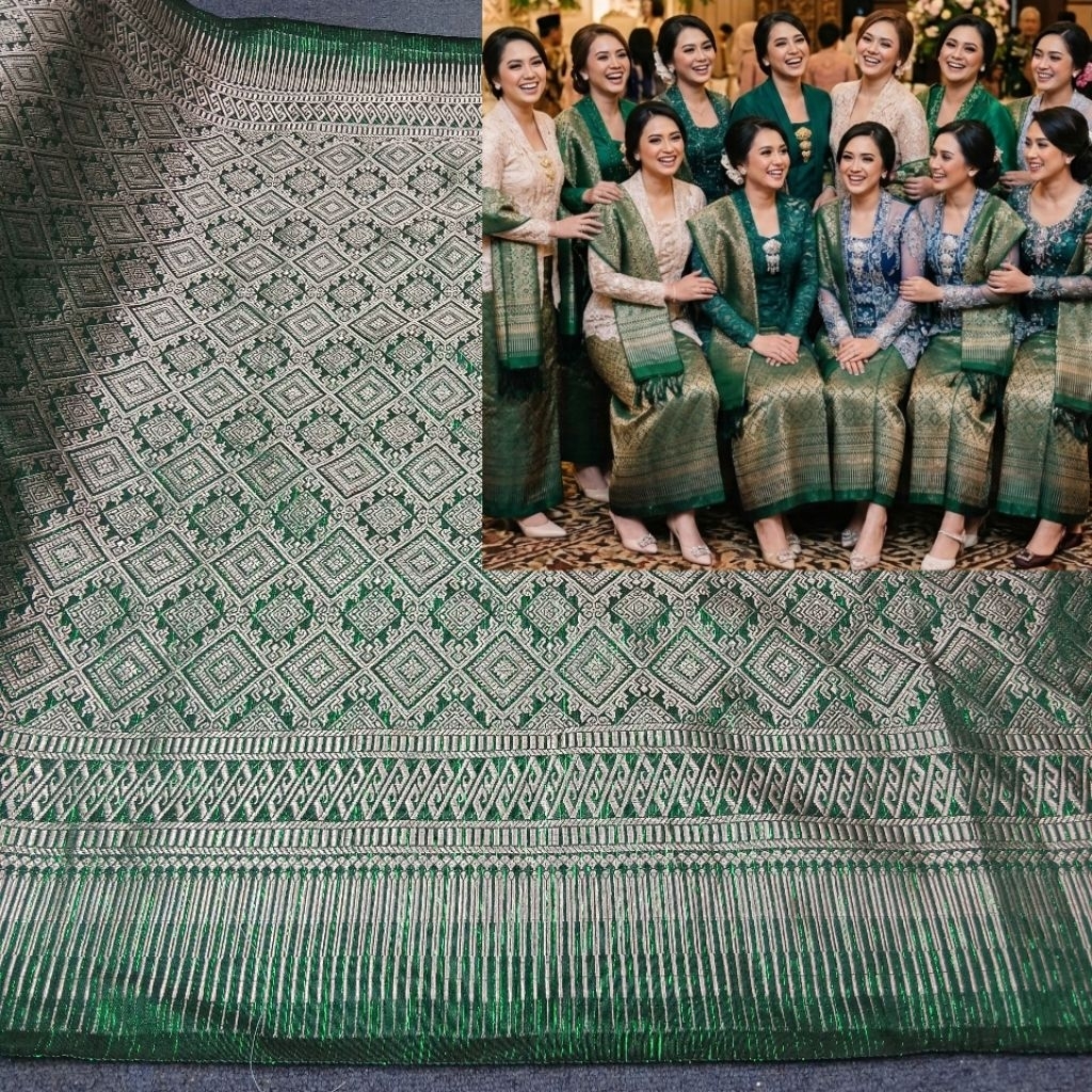 (COD)-Kain bahan songket meteran | Kain songket tenun palembang | Kain songket halus motif terbaru