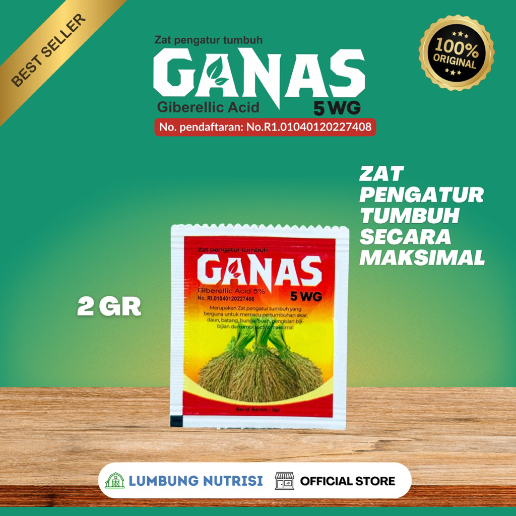 GANAS 5WG ZPT GIBERELLIC ACID ZAT PENGATUR TUMBUH