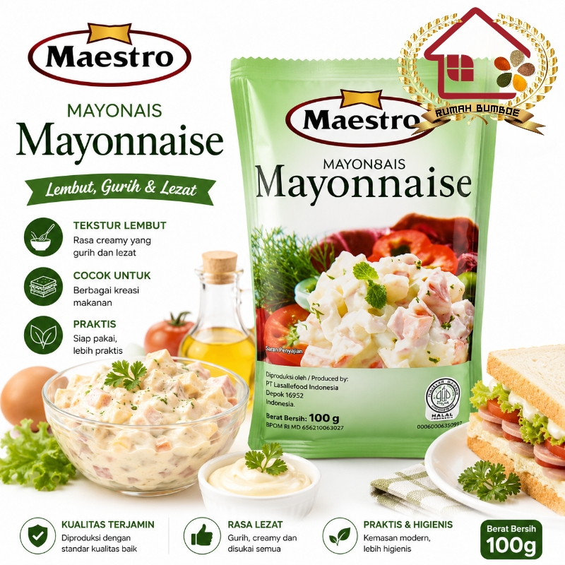 (100 gr) MAESTRO Mayonaise Mayonais Maestro Mayonaise Original