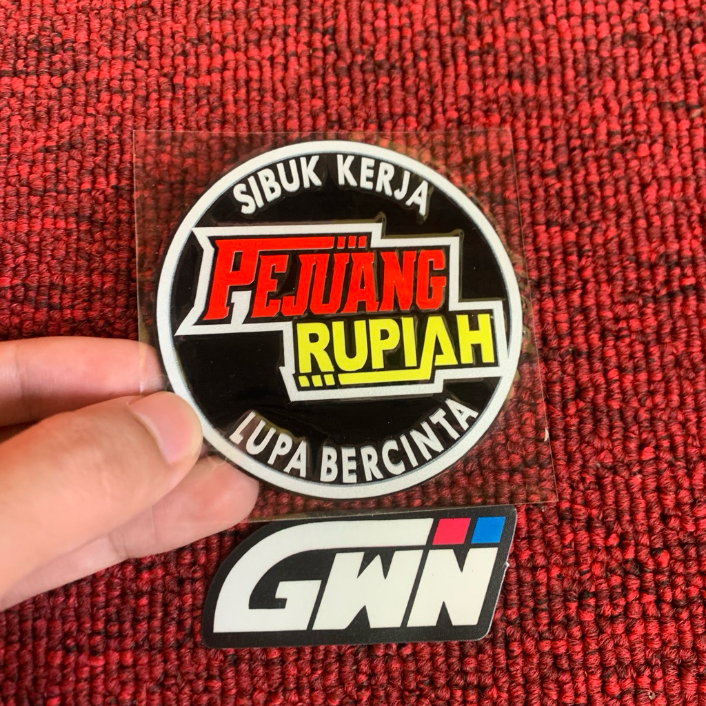 Sticke Cutting Tulisan Pejuang Rupiah, sibuk kerja lupa bercinta