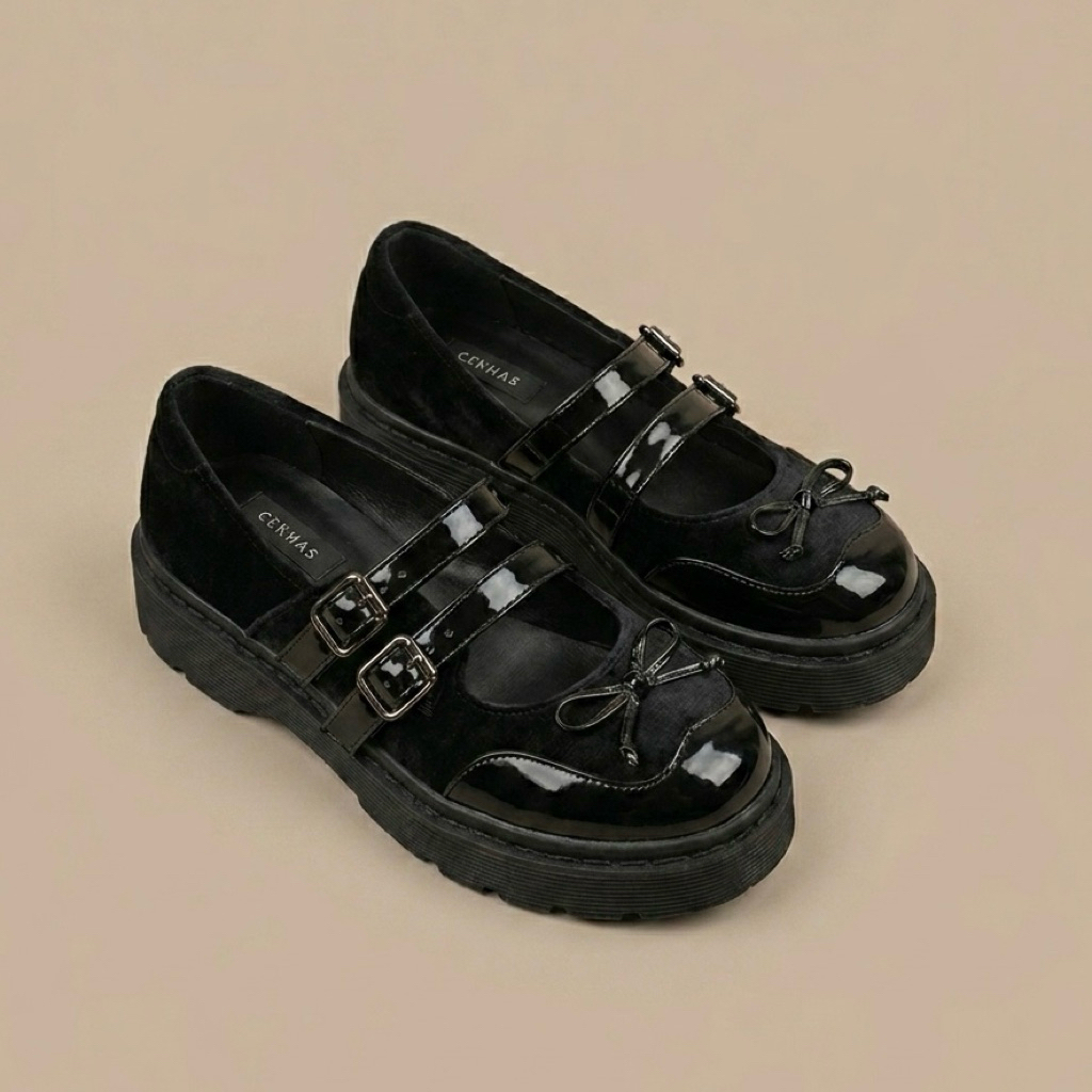 preloved CEKHAS - Jisoo black shoes girl crush collection (belum pernah dipakai, dijual karena kebes