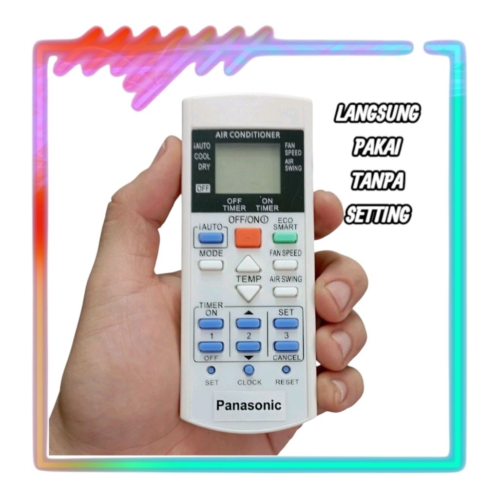 Remote Remot AC Pengganti Tanpa Setting Panasonic CS-YN5SKJ CS-YN7SKJ CS-YN9SKJ (LANGSUNG PAKAI)
