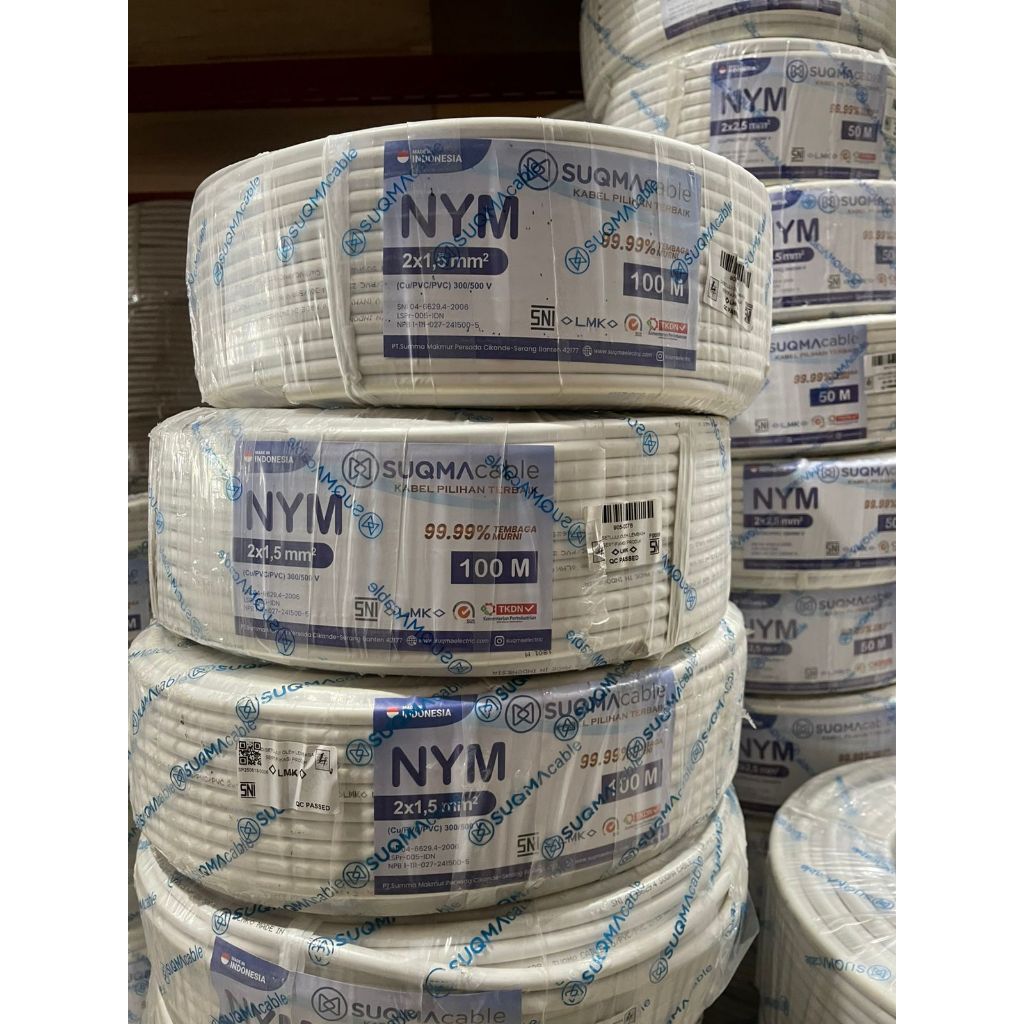 SUQMA KABEL NYM 2X1.5 PER MTR