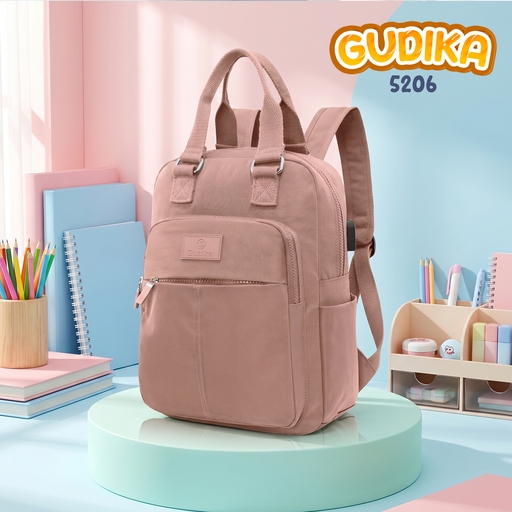 GUDIKA Bags 5206 Original – Ransel Laptop 13 Inch Waterproof | Backpack dengan Port USB
