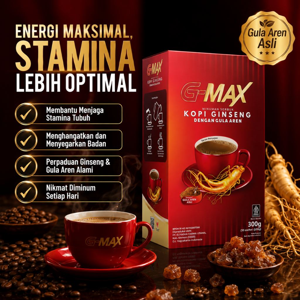 GMAX Kopi Dengan Gula Aren Minuman Instan Serbuk Kopi Robusta