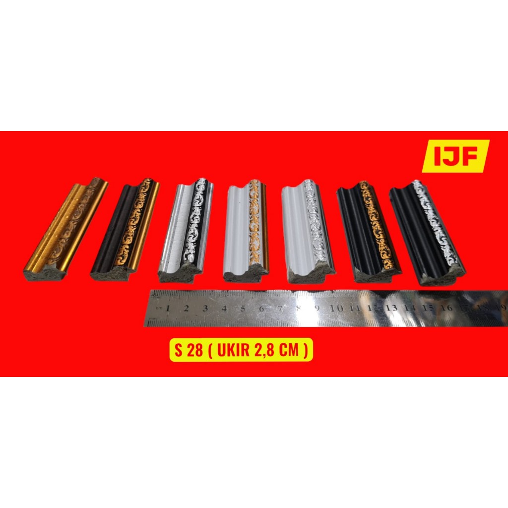 Fiber Batangan bingkai ukir S 28  polyframe ( 2,8cm )