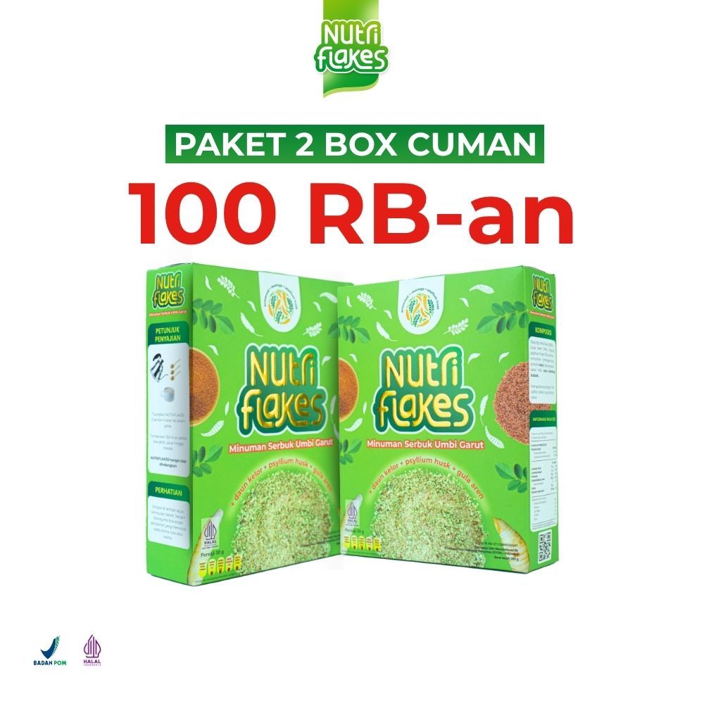 Nutriflakes Paket 2 Box Alami Bersertifikat Halal & BPOM