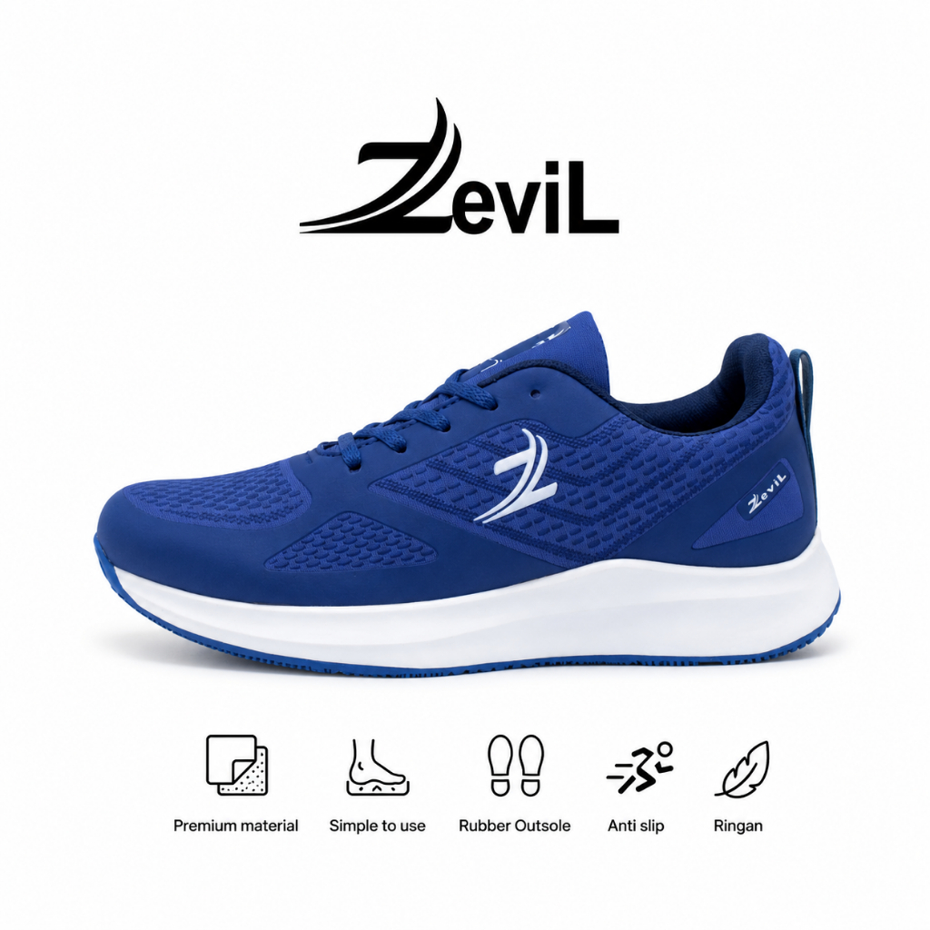 Zevil - Sepatu Sneakers Olahraga Sneakers Casual Ringan & Empuk