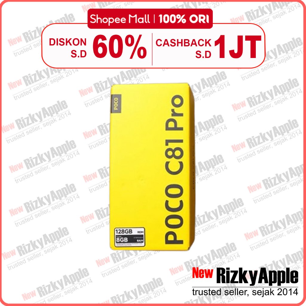 Poco C81 Pro 64GB / 128GB [ Ram 4GB ] Garansi Resmi Indonesia Black Green Gold Layar imersif 6.9" | 