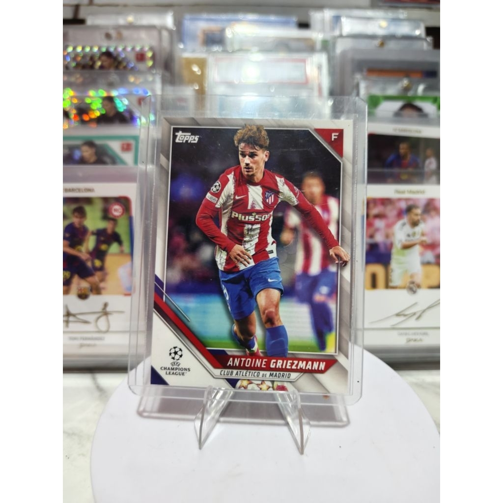 Photocard kartu bola original Topps Atletico Madrid Antoine Griezmann