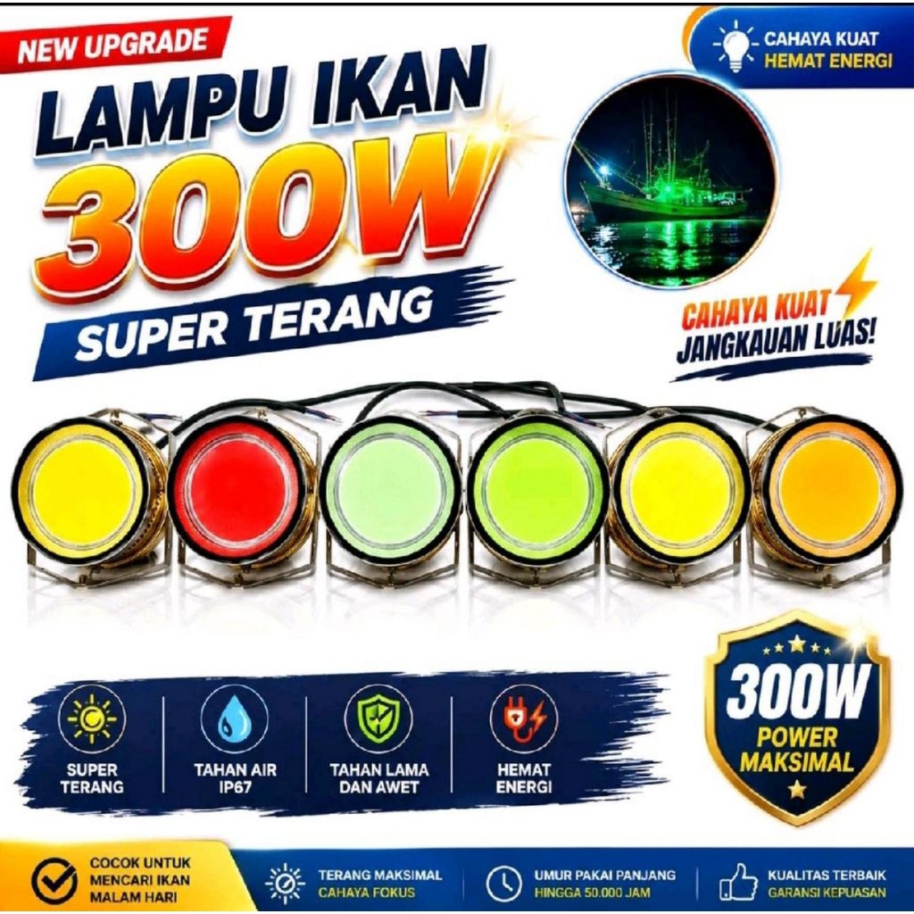 Lampu LED Cumi Cumi 300W LAMPU TANGKAP IKAN DAN CUMI