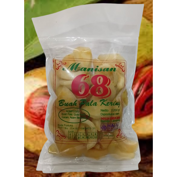 Manisan Pala Kupas Kering Khas Lampung