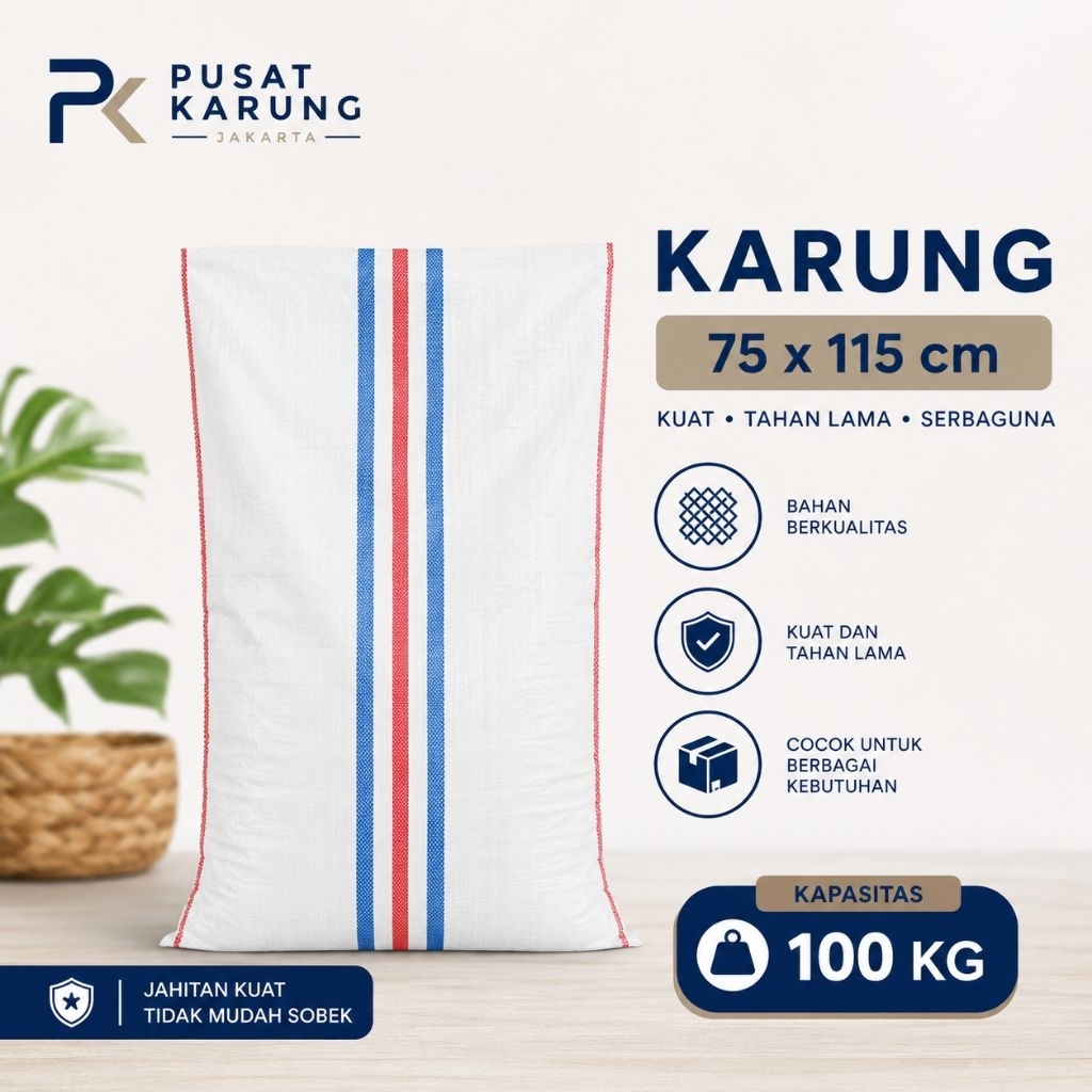 Karung Plastik Putih 75 x 115 / Karung Plastik 100 KG