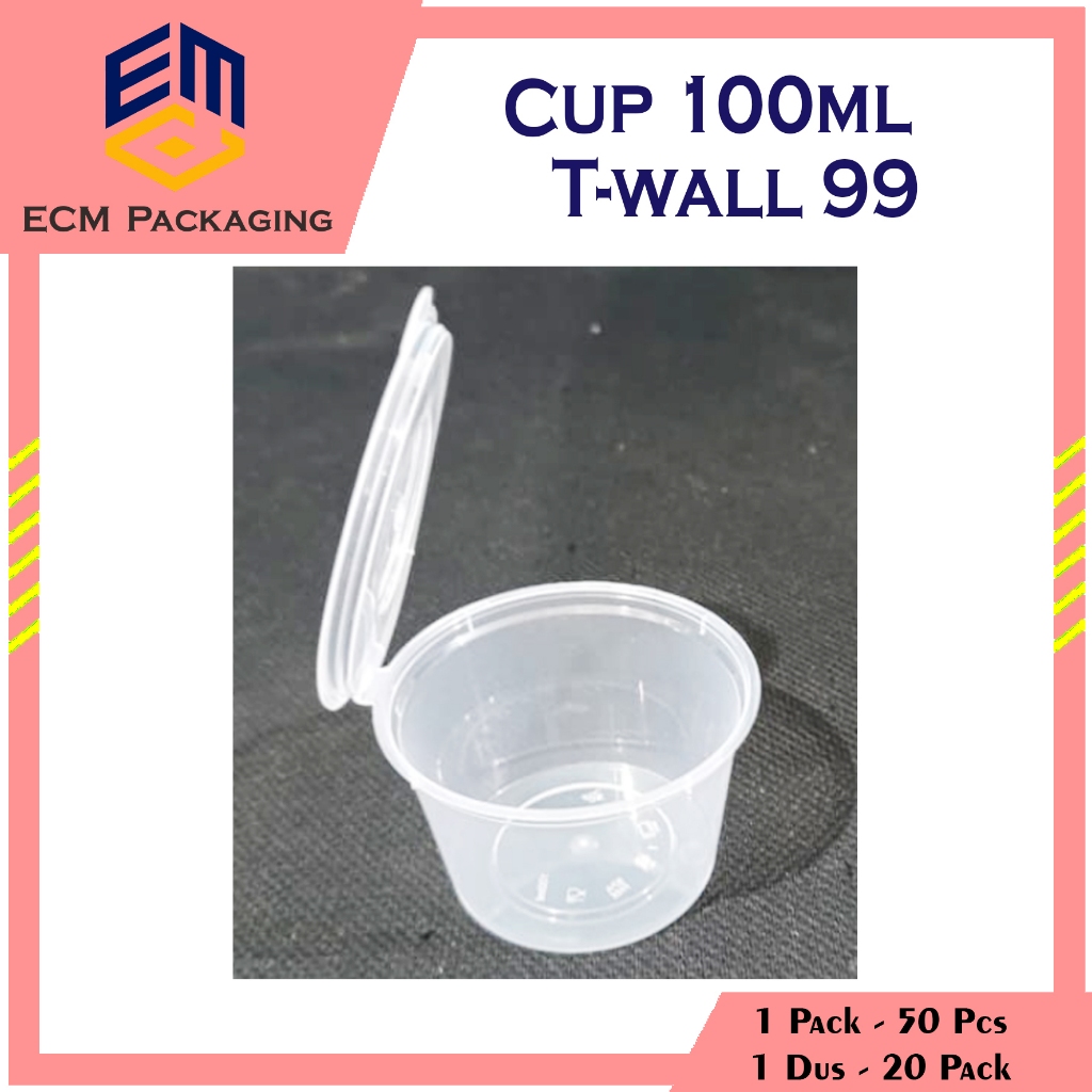 50pcs THINWALL 99 Sauce Cup 100ML | THINWALL 100ML | Thinwall Cup Puding | THINWALL Cup Sambal