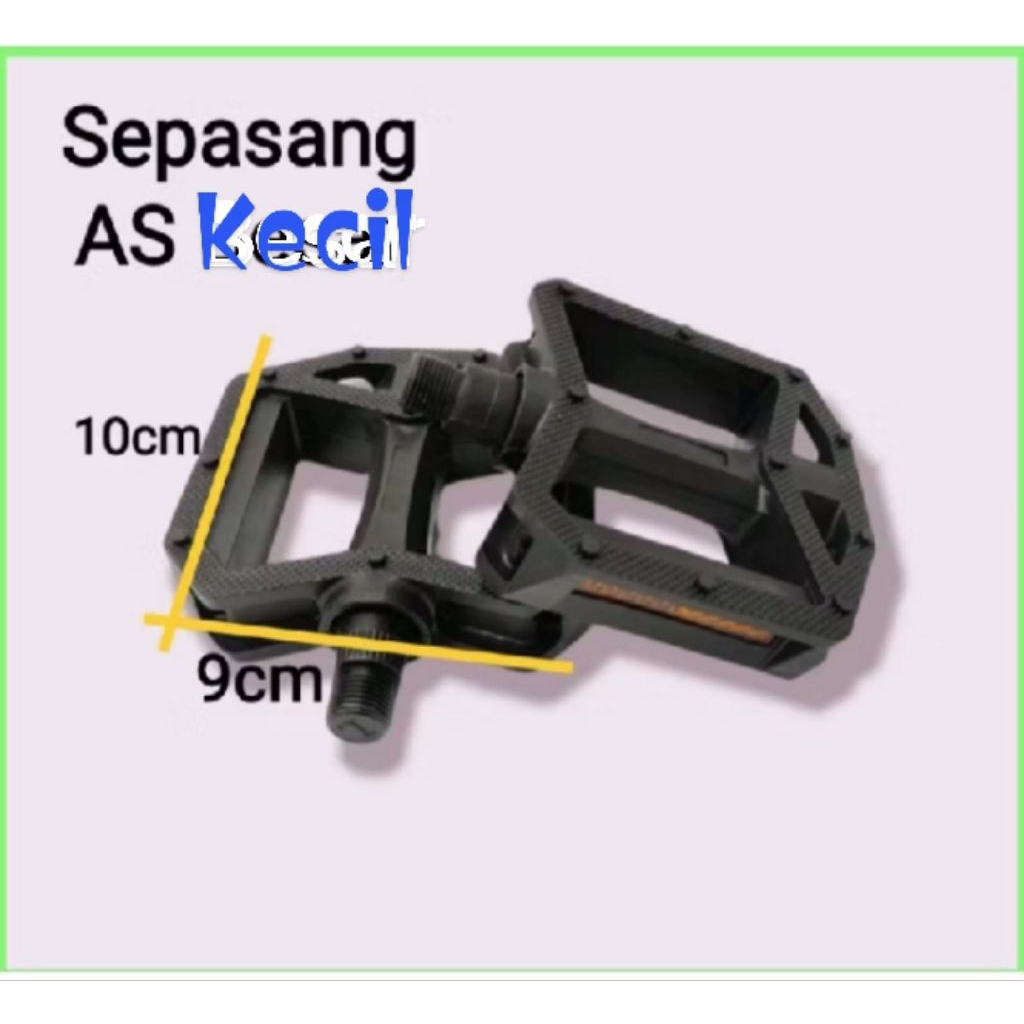 Pedal Sepeda AS Kecil Tapak Lebar Pedal Sepeda Anak - anak