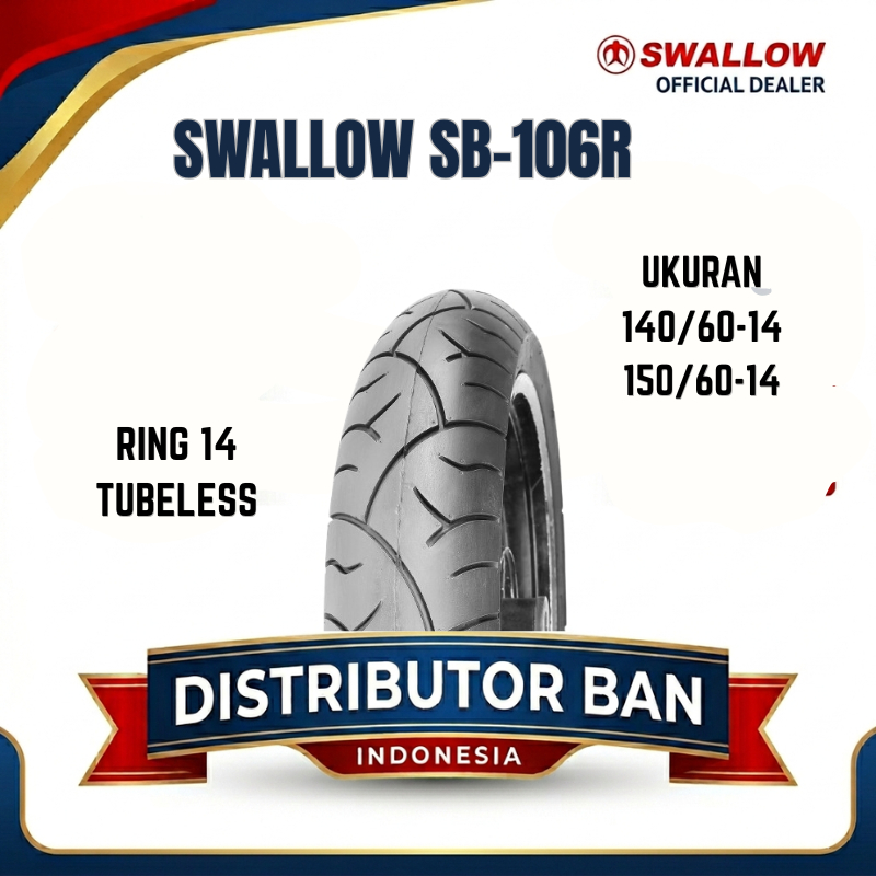 BAN MOTOR SWALLOW SB-106R STORM SP 140/60 150/60 Ring 14 Tubeless