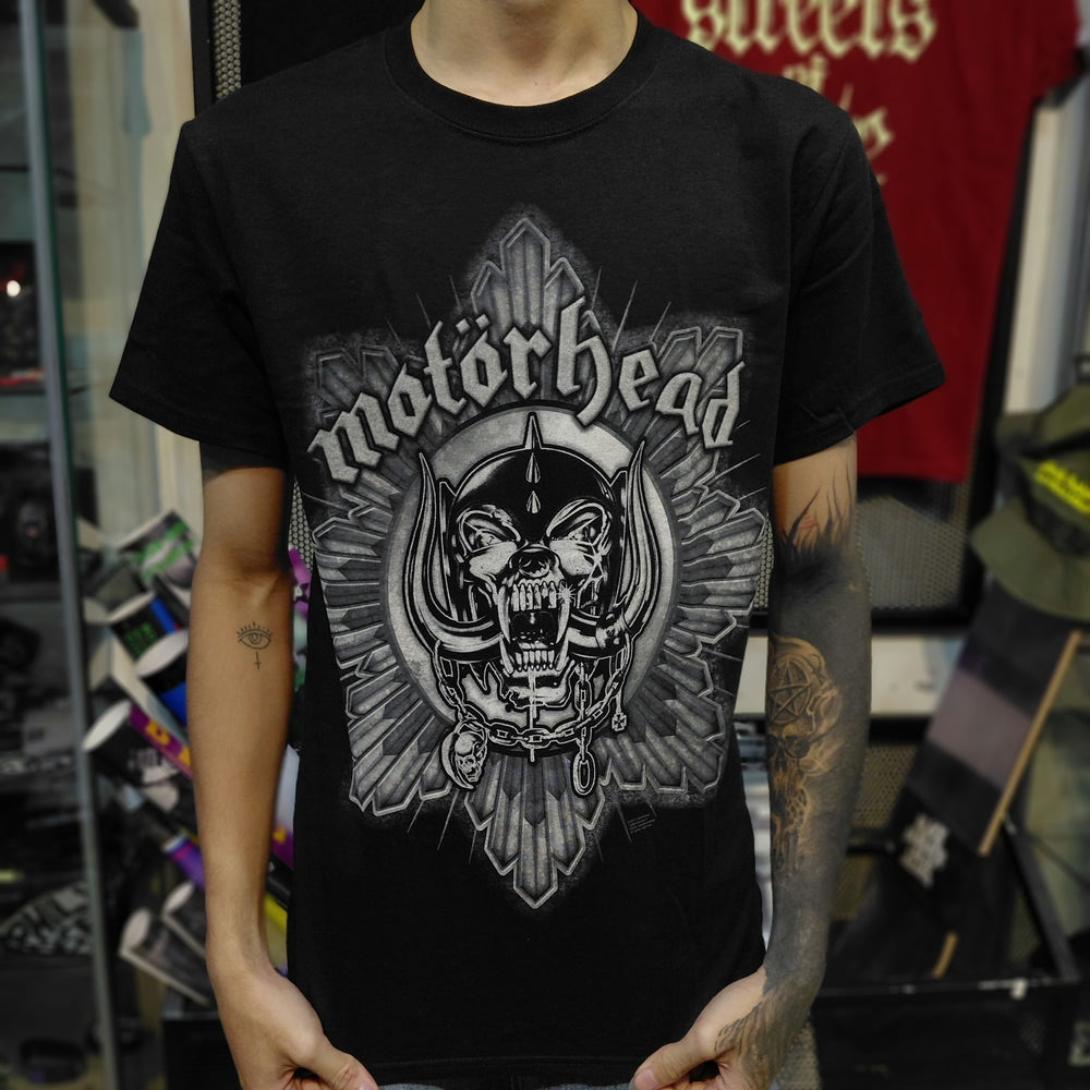 T-Shirt / Kaos Band MOTORHEAD - MOTORHEAD - WARPIG WITH RAYS LOGO Official Merchandise Original