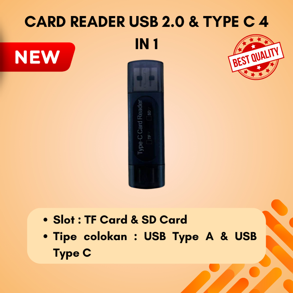 Card Reader USB 2.0 Type C 4 in 1 / Card Reader Type C 4 in 1 / Card Reader USB Type C to TF Card SD