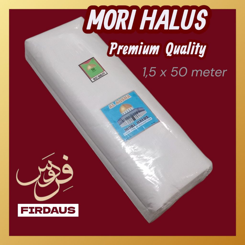 Kain Mori Halus dan Tebal - Kain Kafan tebal - Kain kafan 1 roll - Grosir Kain kafan