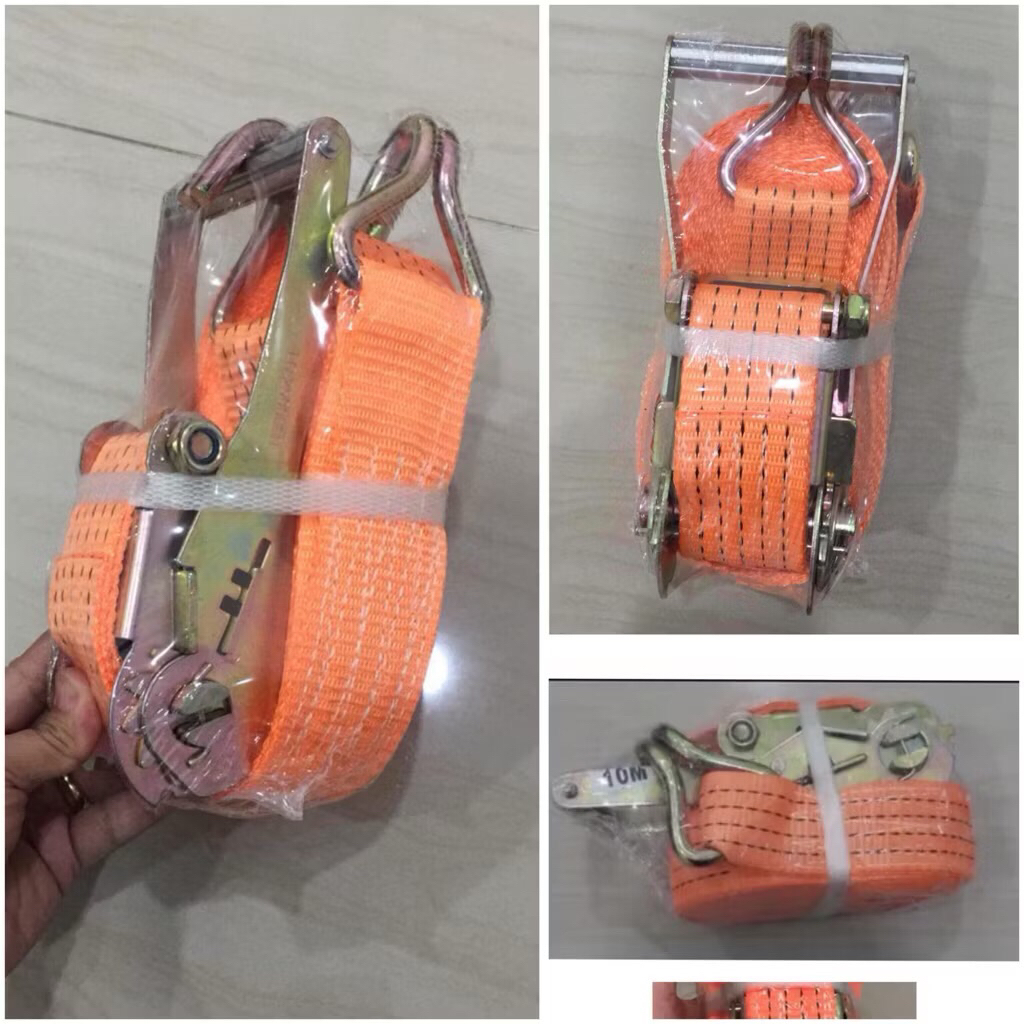 2Ton //  2.000kg x 10 meter OREN webbing cargo lashing 10 meter tali ikat bak mobil tali ikat barang